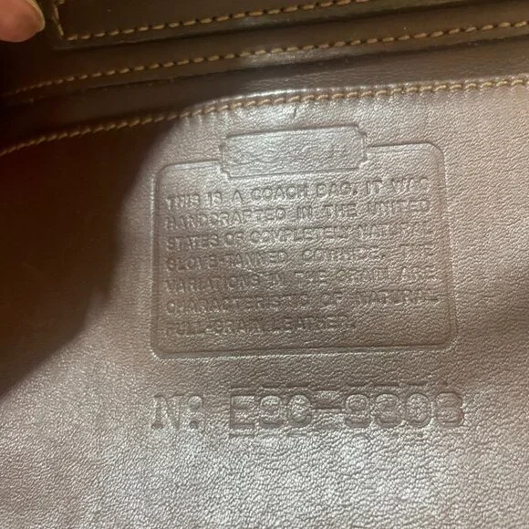 Vintage CoachBleecker Satchel No. 9303 in Mahogany Glove-Tanned Leather